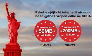 IPKO marrëveshje me T-Mobile, për pako ditore dhe javore të internetit në SHBA