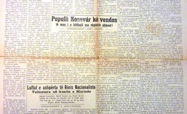 Gazeta “Bashkimi i kombit”, Gjilan, korrik 1944: “Populli Kosovar ka vendos të mos i a këthejë ma shpinën shkaut!”