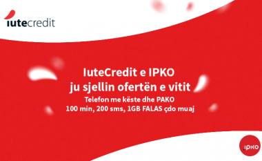 IPKO dhe IuteCredit sjellin ofertën e vitit që ju bën me telefon të mençur