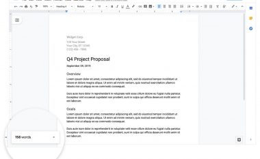 Google sjell numërimin e fjalëve në Google Docs