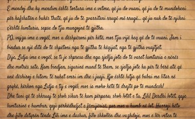 Bijës, para pushkatimit: Derdhi lotët, qaje lumturinë e humbur, qaji përkëdheljet e fëmijërisë, por mos u humb në lot