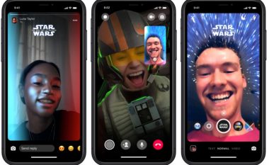 Messenger me temën e Star Wars, përfshirë shenjat dhe efektet e realitetit të zmadhuar