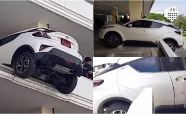 Ngatërroi frenin me gazin, shihni çfarë ndodhi në katin e katërt të një parkingu në Tajlandë
