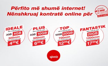 IPKO ofron internet shtesë për përdoruesit që aktivizojnë njërën nga pakot e Ofertës më të Mirë në Botë