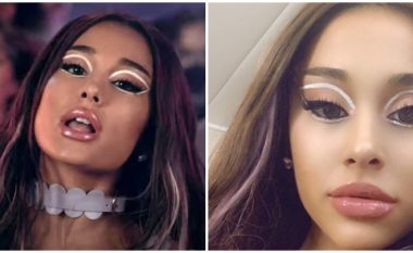 Ariana Grande rikrijon penelin grafik nga klipi i saj “Rain on me” për të festuar debutimin e tij