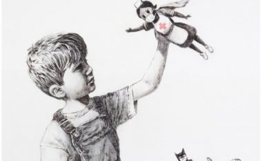 Banksy përmes artit tregon se kush janë heronjtë e kohës së sotme
