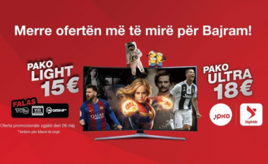 IPKO sjell ofertën më të mirë promocionale për Bajram për TV dhe internet!