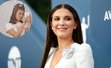 Millie Bobby Brown vjen me një model flokësh të viteve të nëntëdhjeta