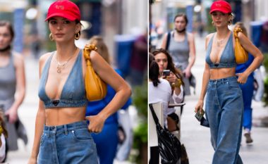 Emily Ratajkowski shkëlqen e veshur e tëra në xhins