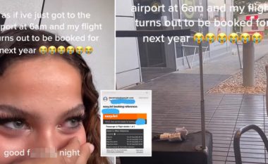Gruaja mbërriti në aeroport një vit më herët pasi rezervoi gabim biletën
