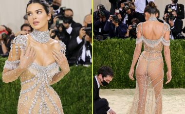 Kendall Jenner merr vëmendjen e plot me fustanin e tejdukshëm në Met Gala 2021