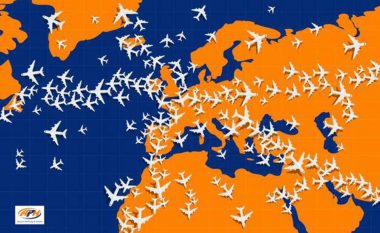 Një nga enigmat më të vështira: A mund të gjeni një aeroplan që fluturon në drejtim të kundërt nga të tjerët
