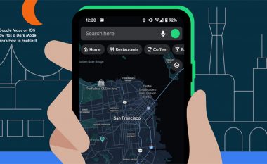Google Maps për iOS mori një modalitet të errët