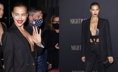 Irina Shayk mahnit me paraqitjen e fundit e veshur në të zeza, teksa mbështet ish-partnerin Bradley Cooper në premierën botërore të filmit të tij të ri