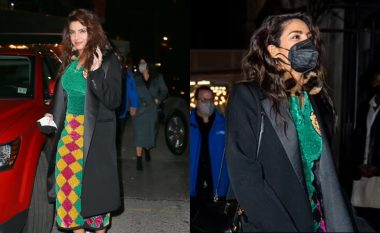 Priyanka Chopra shkëlqen në të gjelbër teksa del për darkë në një restorant indian