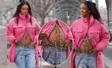 Rihanna zgjodhi të njoftoj shtatzëninë me veshje dhe aksesorë ‘vintage’