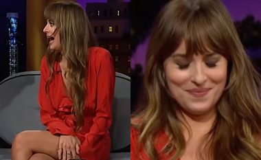 Dakota Johnson mundohet ta shmang mosfunksionimin e mundshëm të garderobës me fustanin e shkurtër