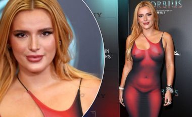 Bella Thorne krijon iluzion optik të shfrenuar me fustanin e realizuar për t’u dukur sikur është i tejdukshëm