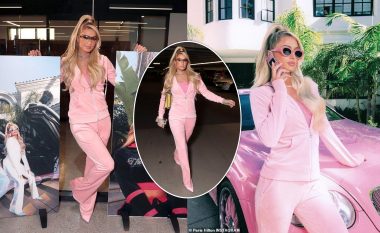 Paris Hilton i rikthehet tutave teksa prezanton koleksionin e saj të ri Iconic Tracksuit