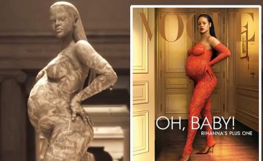 Rihanna u nderua me një statujë mermeri të kopertinës së saj të fundit të “Vogue” në Met Gala