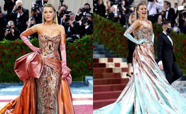 Blake Lively transformohet në Met Gala me fustanin Versace të frymëzuar nga arkitektura