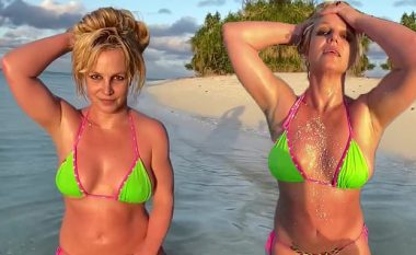 Britney Spears tregon barkun e tonifikuar me bikini ndërsa shijon muajin e mjaltit me bashkëshortin Sam Asghari