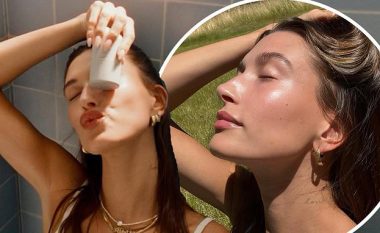 Hailey Bieber shkëlqen teksa promovon linjën e saj të kujdesit të lëkurës Rhode pas fitores ligjore