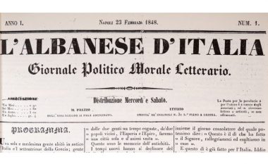 Bota kulturore arbëreshe në gazetën “Shqiptari i Italisë” (1848)