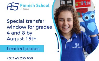 Mundësi e veçantë e transferit për klasat e 4-ta dhe 8-ta në Shkollën Finlandeze