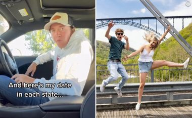 Doli me 50 femra derisa vizitoi 50 shtetet amerikane, 25-vjeçari e dokumentoi me video në TikTok