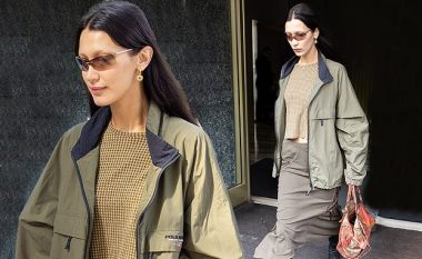 Bella Hadid përqafon modën e vjeshtës gjatë Javës së Modës në Milano