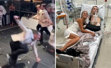 Dhëndri deshi ta befasojë nusen, u ngrit për t’i kënduar serenatë – australiani u rrëzua dhe theu kraharorin