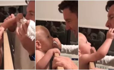 Burri rroi mjekrën dhe u shfaq para djalit të tij – foshnja nuk po e njihte babanë e tij