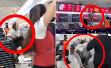 Sulmoi stafin, hodhi gjësende – ky ishte reagimi i një gruaje që u bë viral pasi humbi fluturimin e saj në aeroportin e Mexico City
