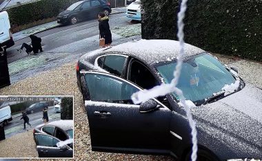 Ndalet për të shpërndarë dhuratat, furgoni fillon t’i lëvizë në rrugën e mbuluar me akull – britaniku vrapon për ta parandaluar më të keqen