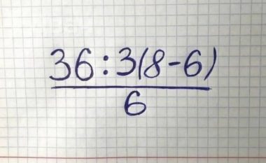 Përdoruesit e Twitter “të ndarë në dysh” rreth rezultatit të kësaj detyre matematikore