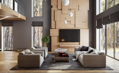 Shtëpia moderne në stilin industrial ka një kopsht fantastik vertikal