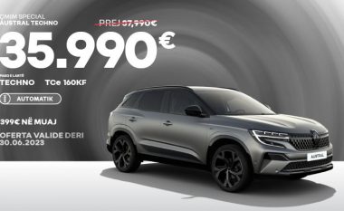 Zbritje speciale! Renault Austral prej 37,990€ në 35,990€ apo vetëm 399€/muaj