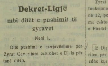 Ditët e pushimit në Shqipërinë e vitit 1928
