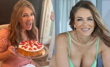 Edhe në moshën 58 vjeçare, Elizabeth Hurley mban me krenari epitetin ‘mbretëresha e bikinive’