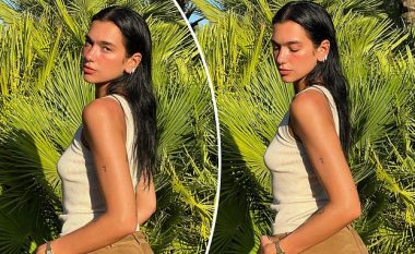 Dua Lipa publikon të tjera imazhe nga Ibiza, ndërsa vë në pah të pasmet