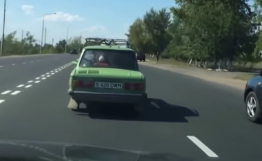 Burri futi një lopë në veturë dhe pamjet i thonë të gjitha