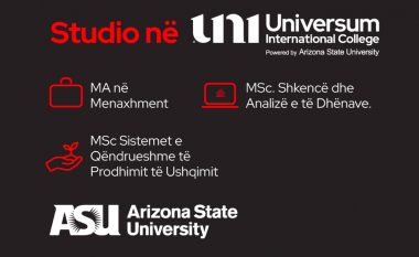 Apliko Tani! Vendet e fundit për regjistrime në programet Master në UNI – Universum International College – Powered By Arizona State University