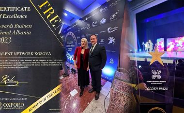 “Talent Network Kosova” fitues i një prej çmimeve të ekselencës së biznesit të vitit 2023