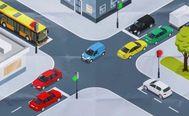 Pse vetura e kuqe qëndron para dritës së gjelbër?