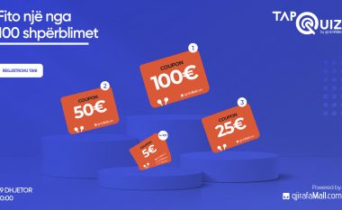 Po djeget TapQuiz sonte me 100 shpërblime: Regjistrohuni Tani!