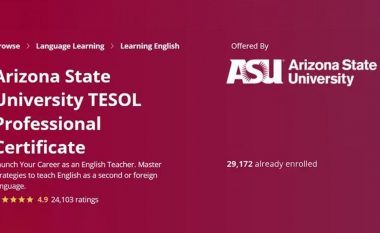  Stafi Akademik i UNI certifikohet nga Universiteti Shtetëror i Arizonës për kursin e avancuar të mësimdhënies në gjuhën angleze (TESOL)