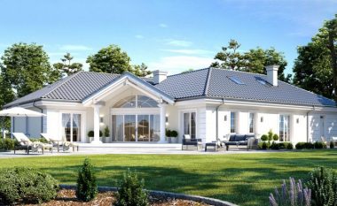Vila njëkatëshe: Plani i hollësishëm i shtëpisë e cila frymon elegancë dhe arkitekturë bashkëkohore