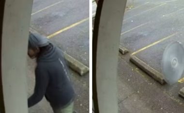 Një sekondë pasi u fut brenda, sharra gjigante që fluturoi u përplas në derë – burri nga Oregoni i shpëton vdekjes “për një fije floku”