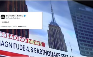 Tërmeti në New York bën që mediat sociale të shpërthejnë me postime gazmore: Njëri prej tyre është edhe vetë ndërtesa e famshme “Empire State Builidng”